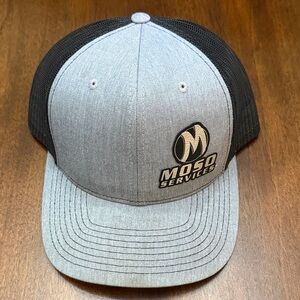 Richardson Adjustable Mesh Blue Collar Company Roso Services Gray Black Cap